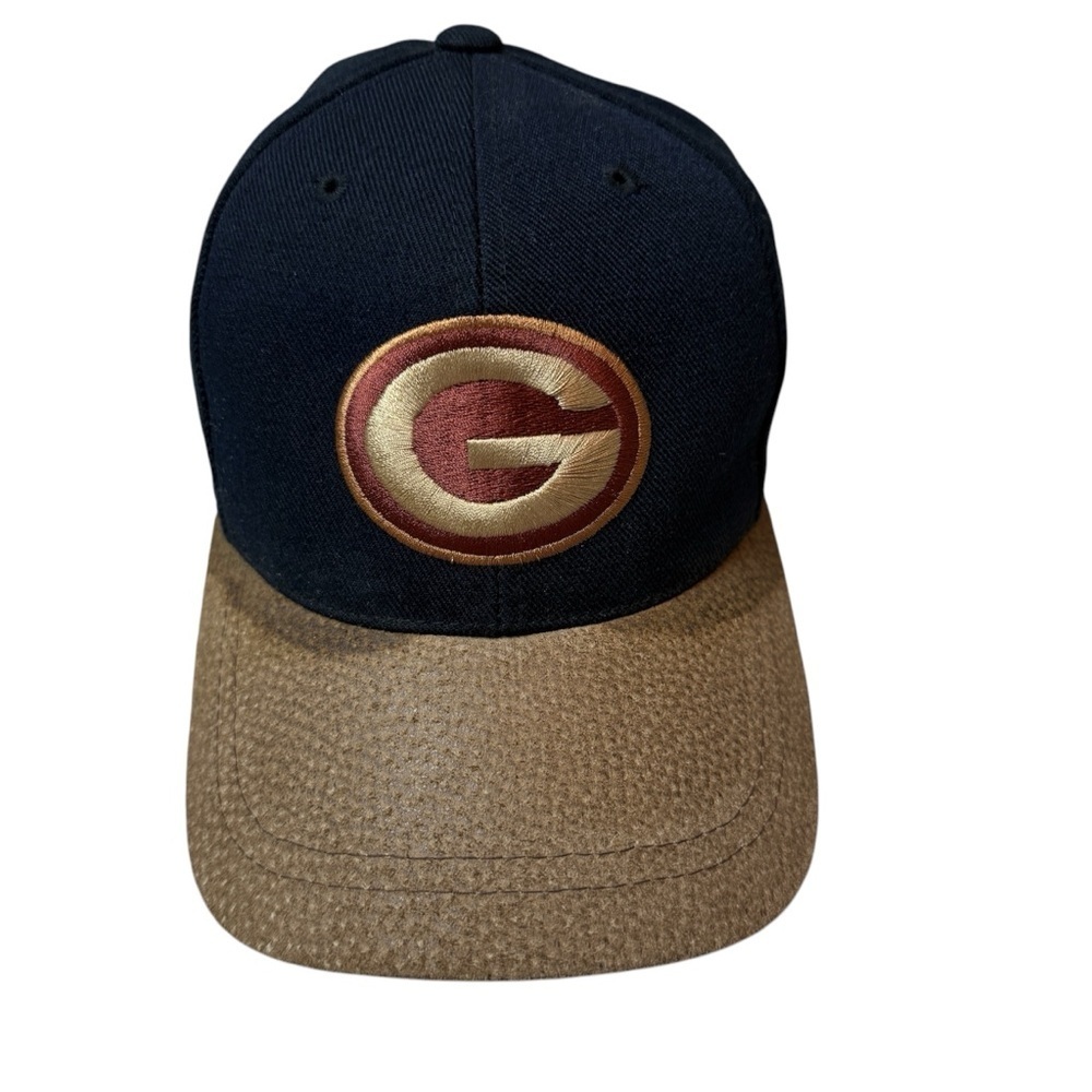 Vintage 90's Green Bay Packers hat American Needle Black and Brown Embossed Logo